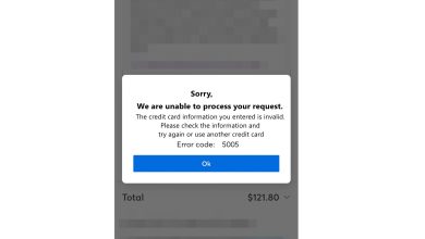 Ticketmaster Error Code 5005