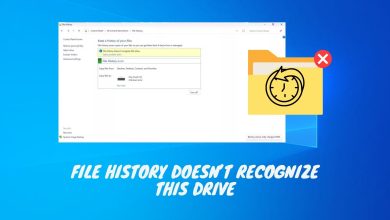 File History doesn't recognize this drive