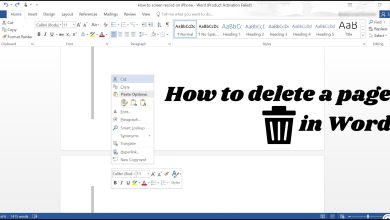 How to delete a page in Word