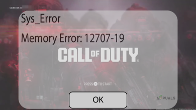 Memory Error 12707 MW3